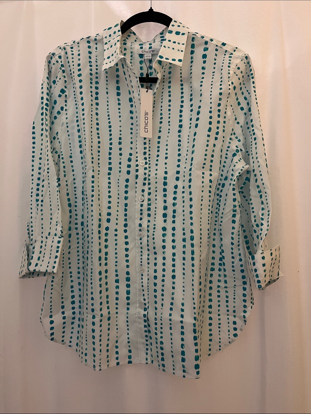 NWT Chico’s Size 2 (US Size 12) 3/4 Sleeve Button Down Shirt